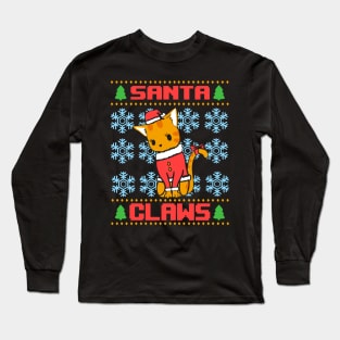 Santa Claws Ugly Christmas Sweater Long Sleeve T-Shirt